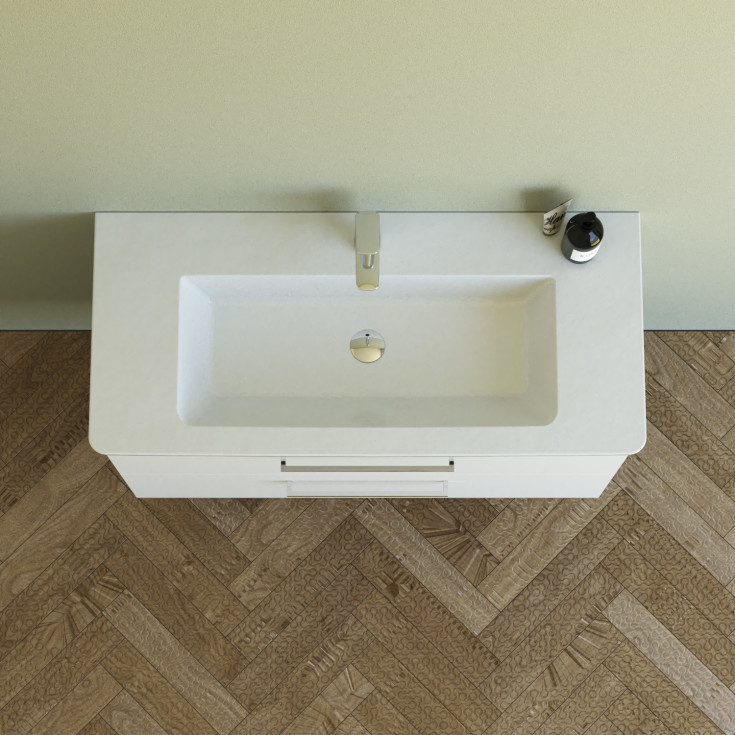 Dansani Mido+ møbelpakke, 102,7x47,2 matt hvit