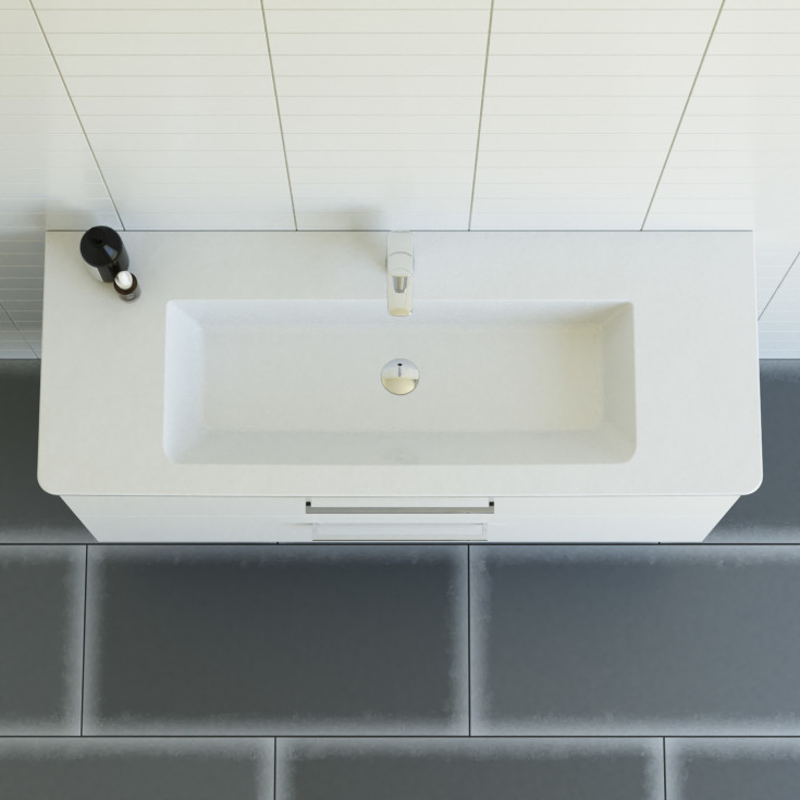 Dansani Mido+ møbelpakke, 122,7x47,2 matt hvit