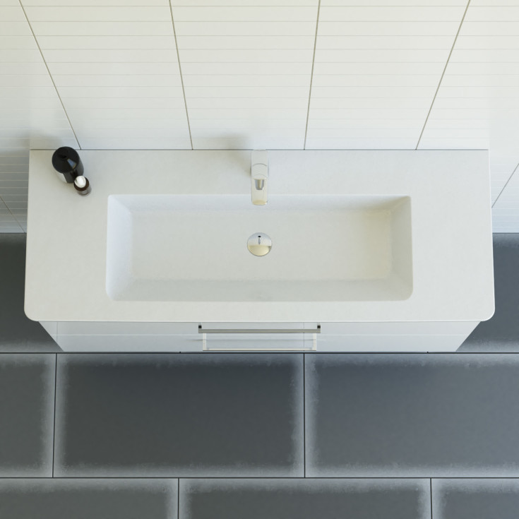 Dansani Mido+ møbelpakke, 122,7x47,2 hvit høyglans