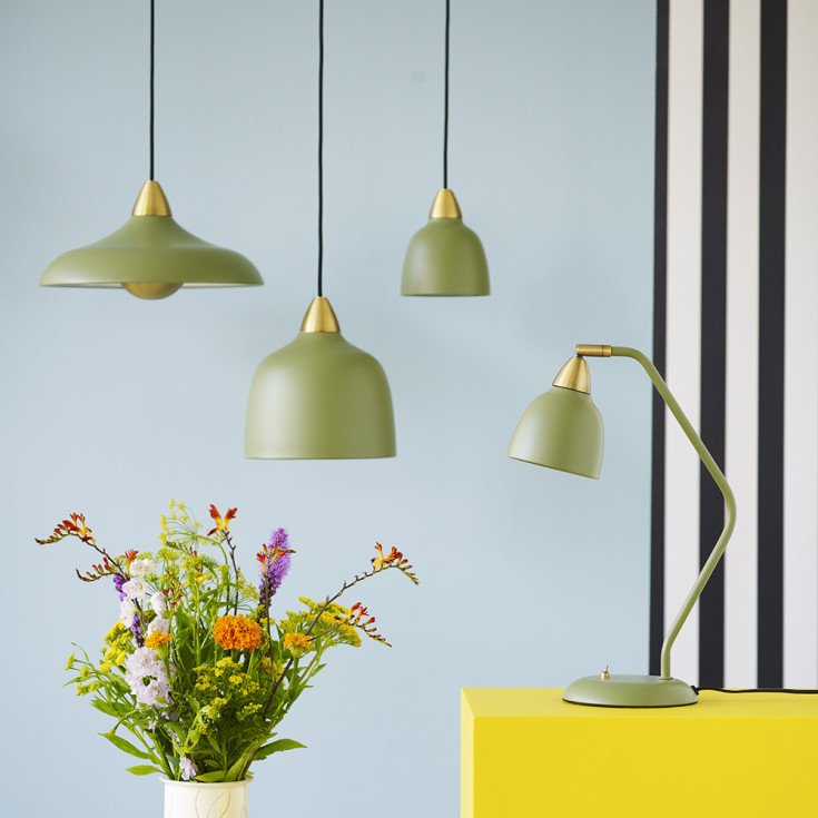 Superliving Urban Mini pendellampe, olivengrønn