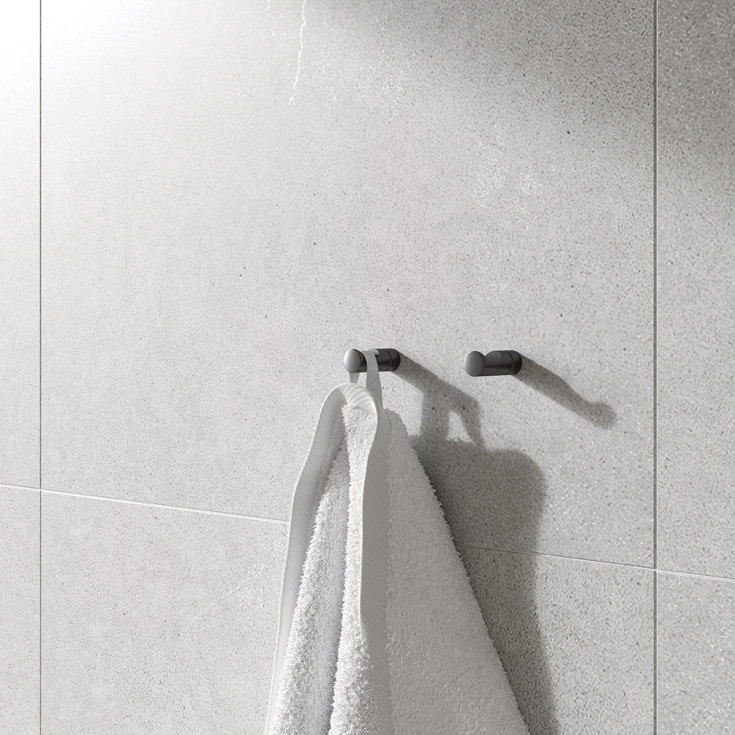 Damixa Silhouet håndklædekrog, 2 stk., antracit