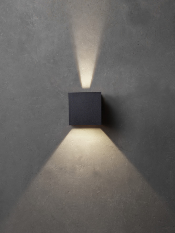 Lumenlight Toscana udendørs væglampe, 2x5W, sort