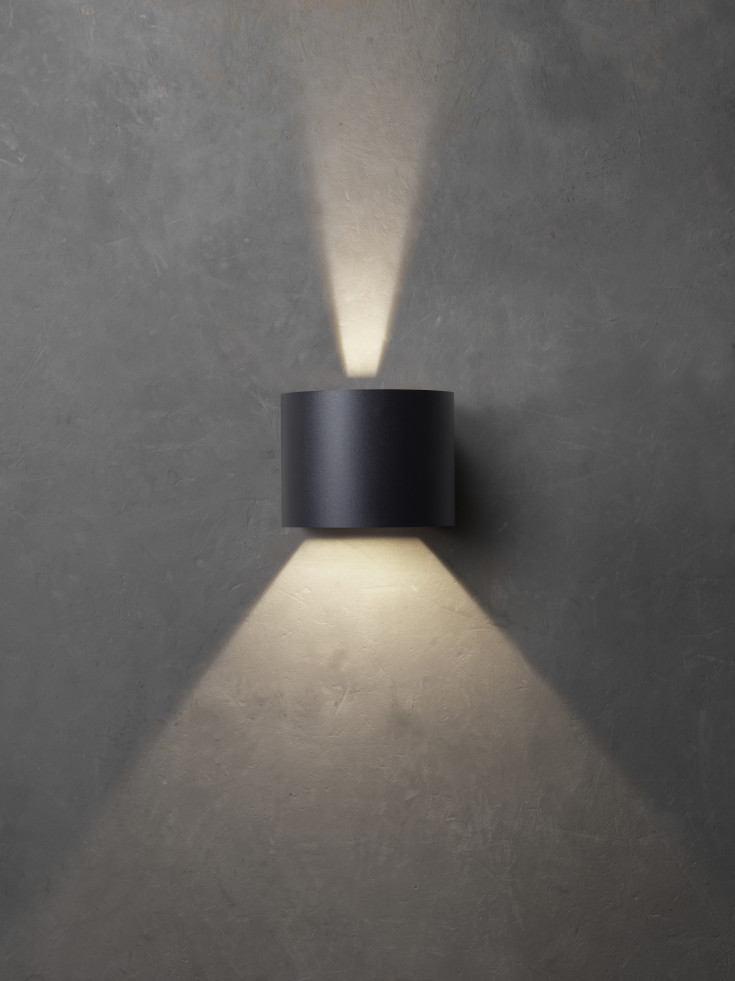 Bonito udendørs væglampe 2x5W 3000K IP65 dæmpbar, sort