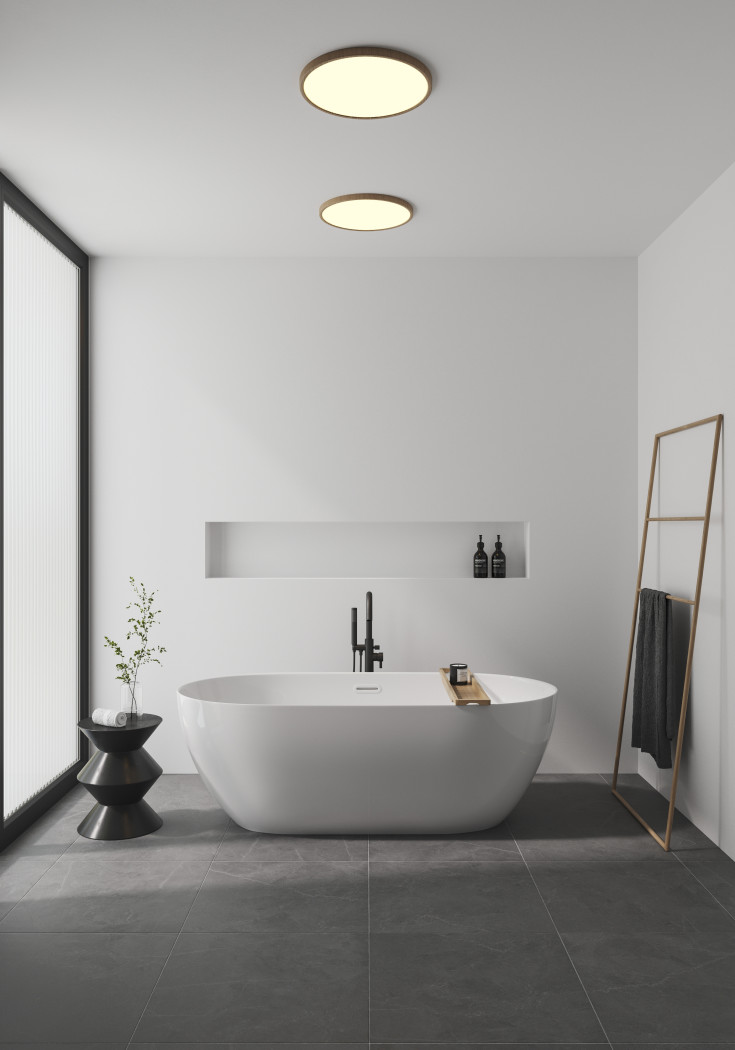 Nordlux Oja Bath dæmpbar plafond, Ø42 cm