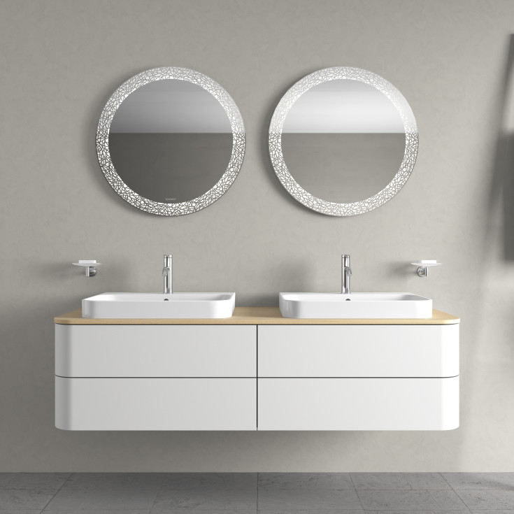 Duravit Happy D.2 Plus servant, 60x46 cm, med wondergliss, hvit