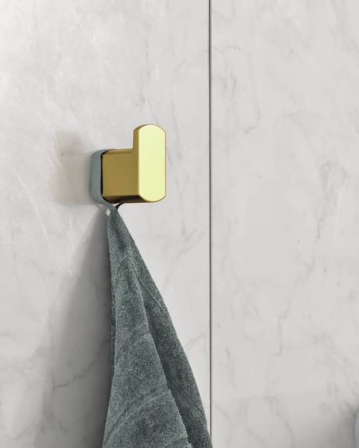 Gustavsberg Square håndklædekrog, børstet messing