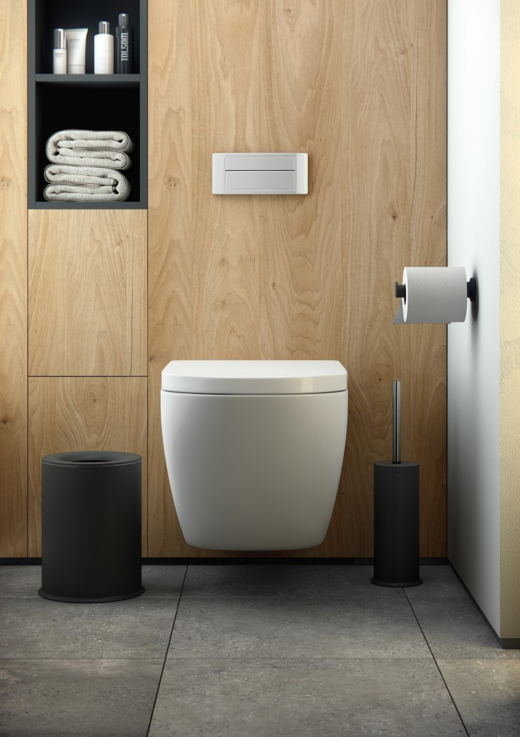 2 stk Cosmic Geyser toiletspand, 5 liter, mat sort