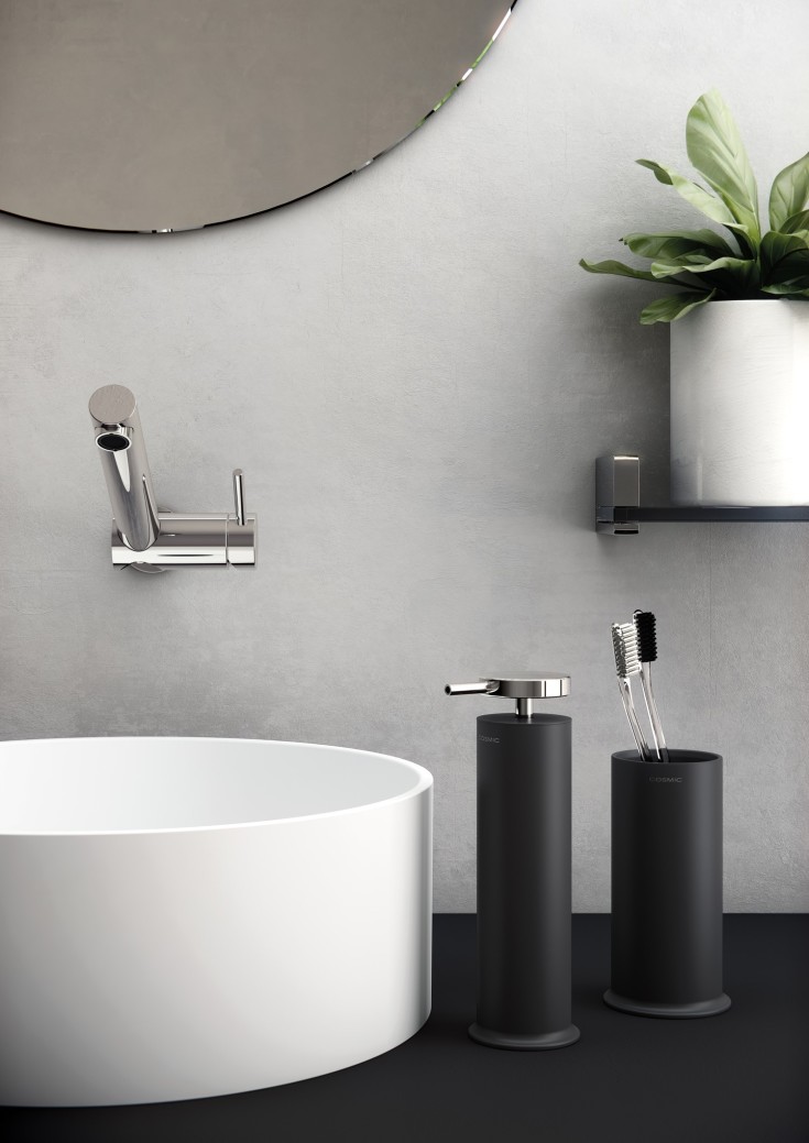 Cosmic Geyser tandkrus, mat sort