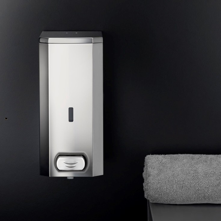 Cosmic Architect såpedispenser, blank rustfritt stål