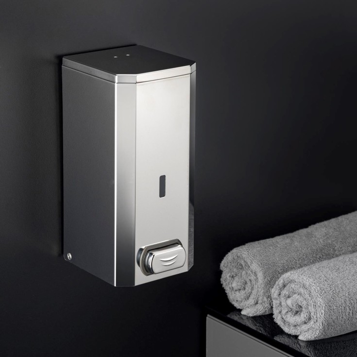 Cosmic Architect såpedispenser, blank rustfritt stål