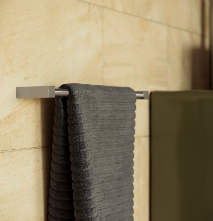 Cosmic Metric håndklestang 40 cm, børstet rustfritt stål