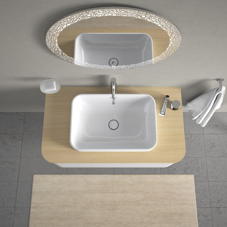 Duravit Happy D.2 Plus servant, 60x40 cm, hvit