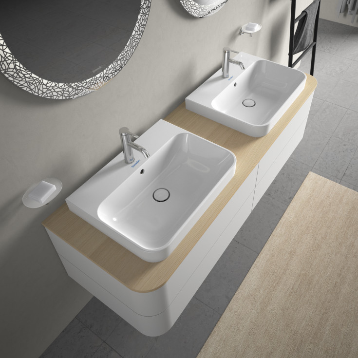 Duravit Happy D.2 Plus servant, 60x40 cm, hvit