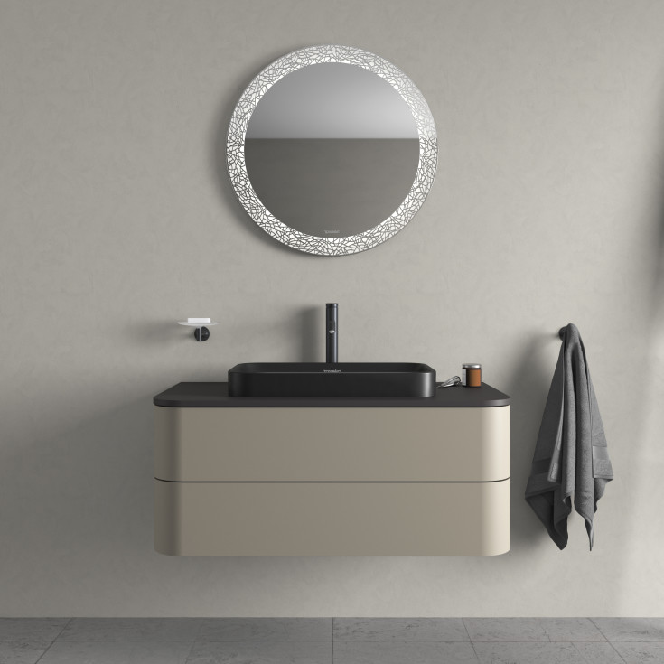 Duravit Happy D.2 håndvask, 60x40 cm, mat antracit