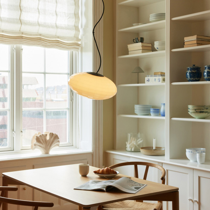 Halo Design Mesh pendellampe, opal, Ø20 cm