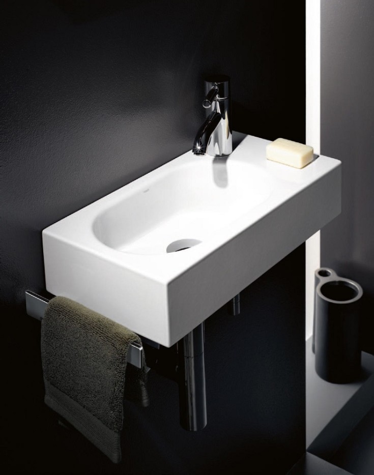 Alape Fusion.S tvättställ, 45x23,6 cm, vänster, vit