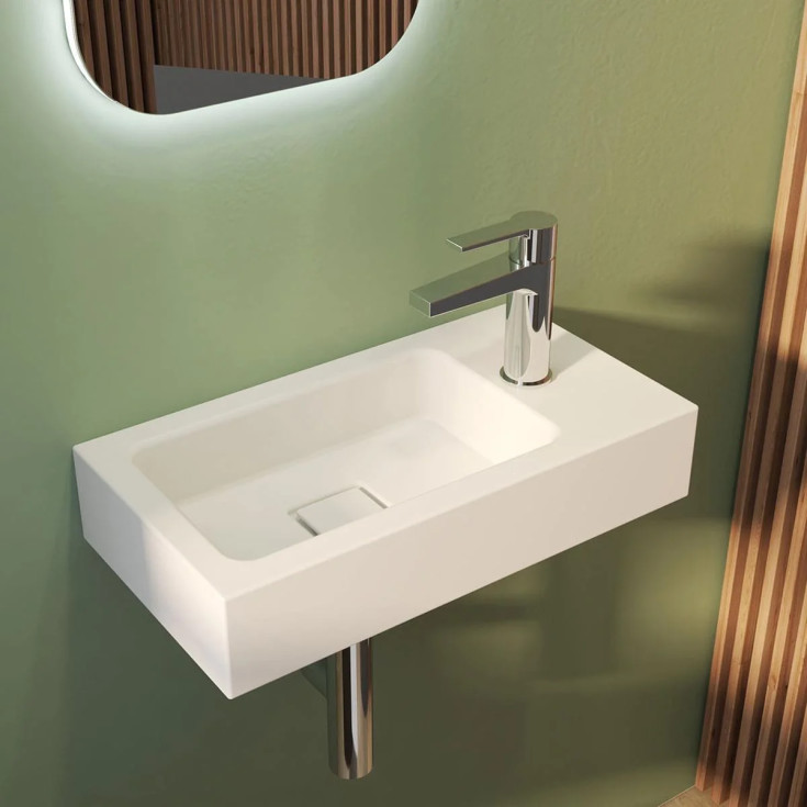 Alape Xplore.S servant, 50x26,8 cm, venstre, hvit