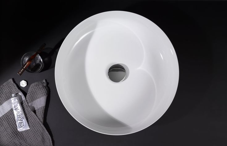 Alape Sondo tvättställ, Ø45 cm, vit