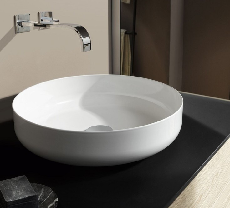 Alape Sondo håndvask, Ø45 cm, hvid