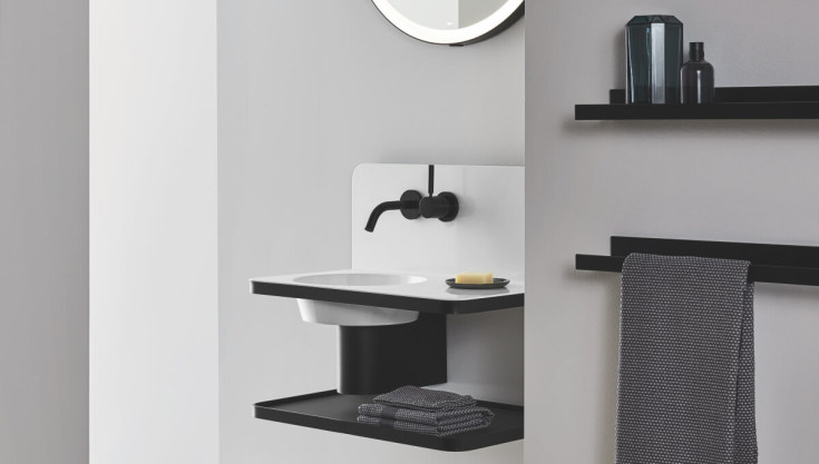 Alape S19 tvättställ, 60x49,7 cm, vänster, vit