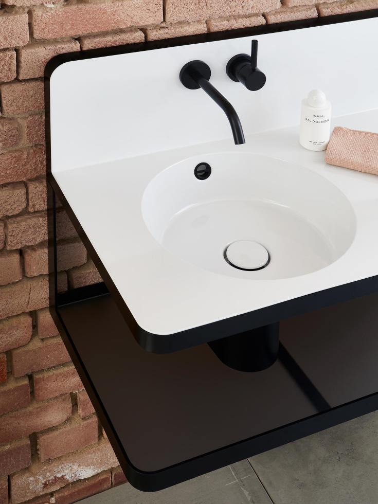 Alape WP.S19.1 håndvask, 100x47,7 cm, venstre, hvid