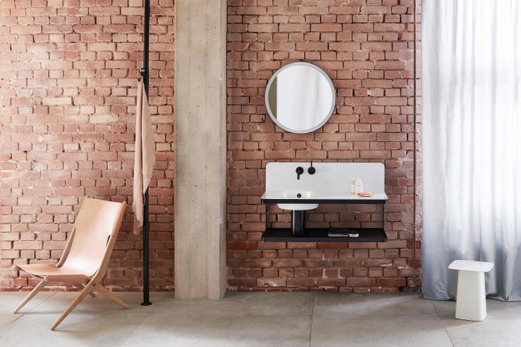 Alape WP.S19.1 håndvask, 100x47,7 cm, venstre, hvid