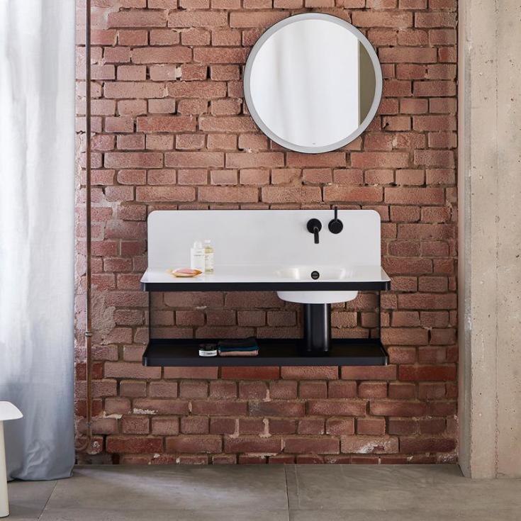 Alape WP.S19.1 håndvask, 100x47,7 cm, højre, hvid