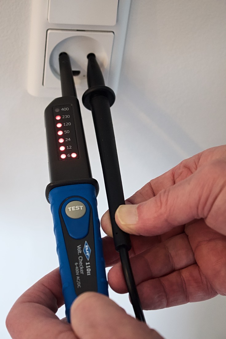 Spændingstester 2-polet, 6-400V AC/DC, KAT III, ELIT 110II