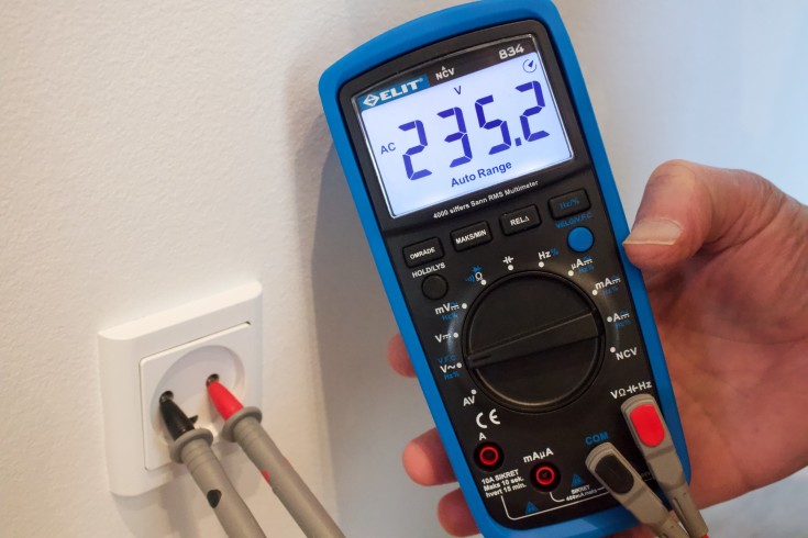 Multimeter sand RMS med gummikappe og min/max funktion, ELIT 834