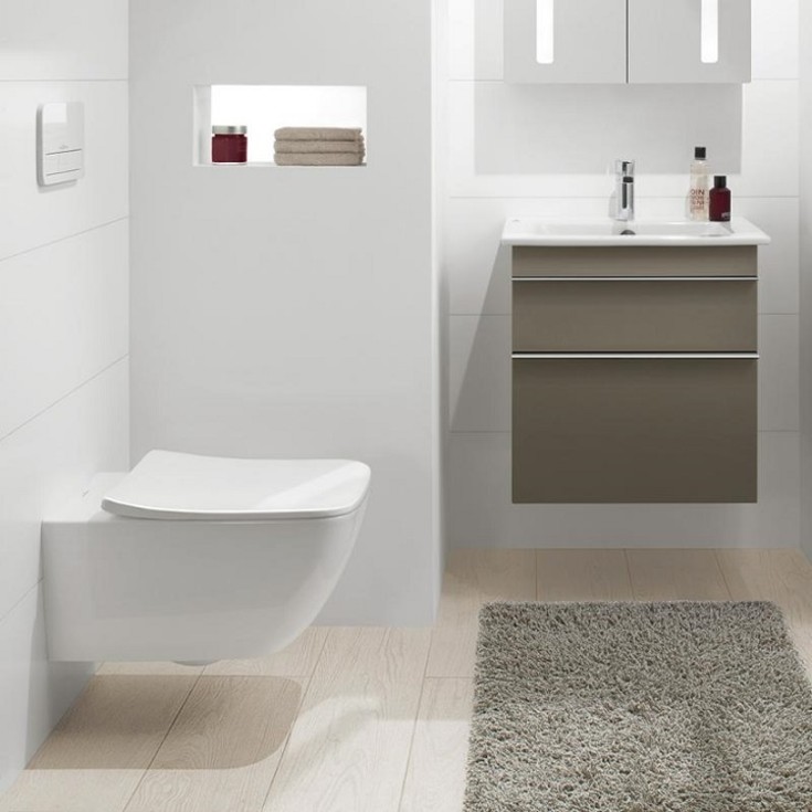 Villeroy & Boch Venticello væghængt toilet, uden skyllekant, hvid