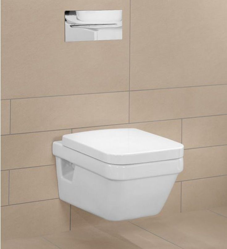 Villeroy & Boch Architectura vegghengt toalett, uten skyllekant, rengjøringsvennlig, hvit