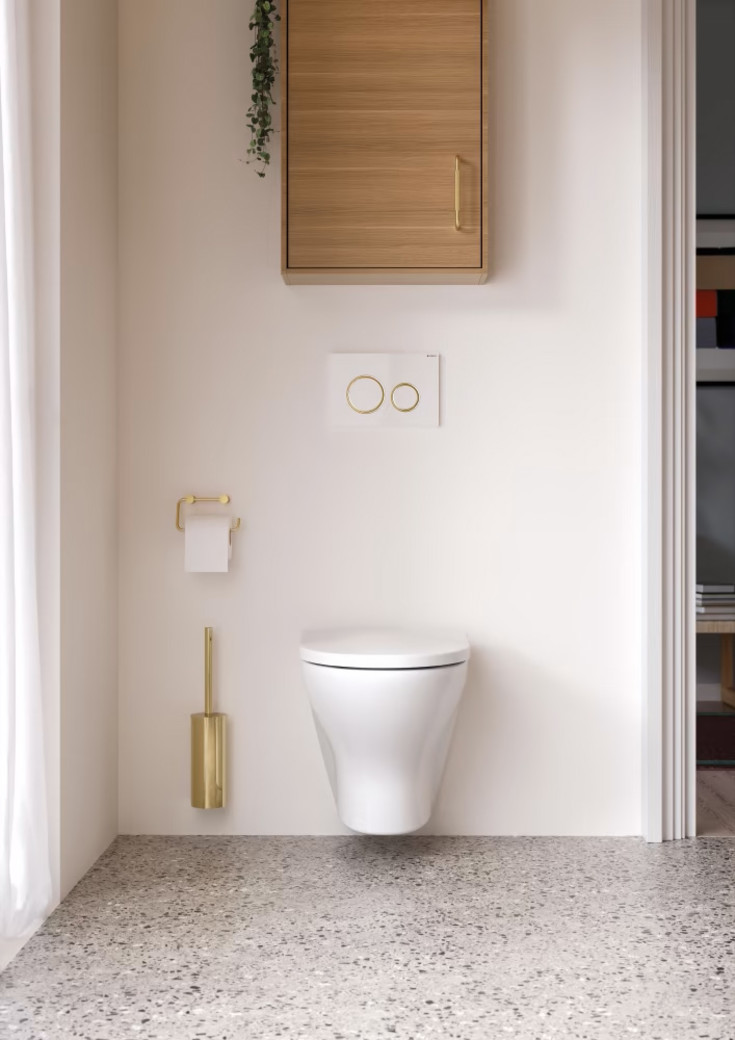 Ifö Spira vegghengt toalett, uten skyllekant, rengjøringsvennlig, hvit