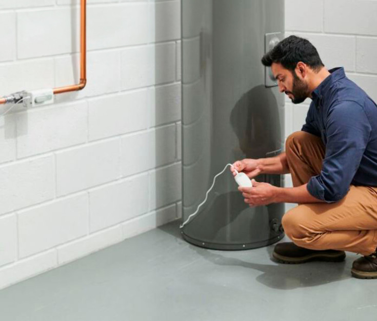 Resideo Braukmann L5 trådlös stoppventil för vattenläckage, inkl. L1-larm, 1”