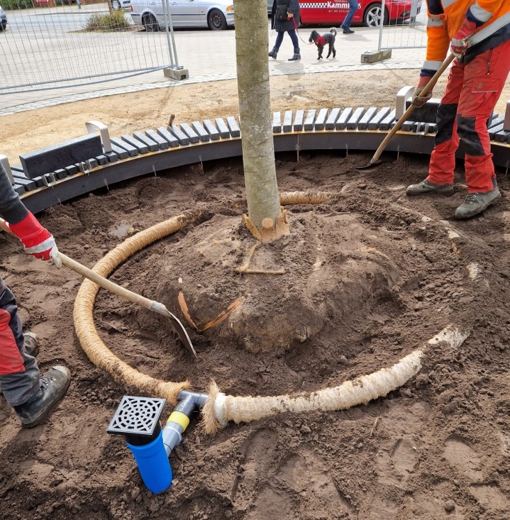 Gefa karm og rist, 150x150 mm, til rodvanding, Ø 110 mm