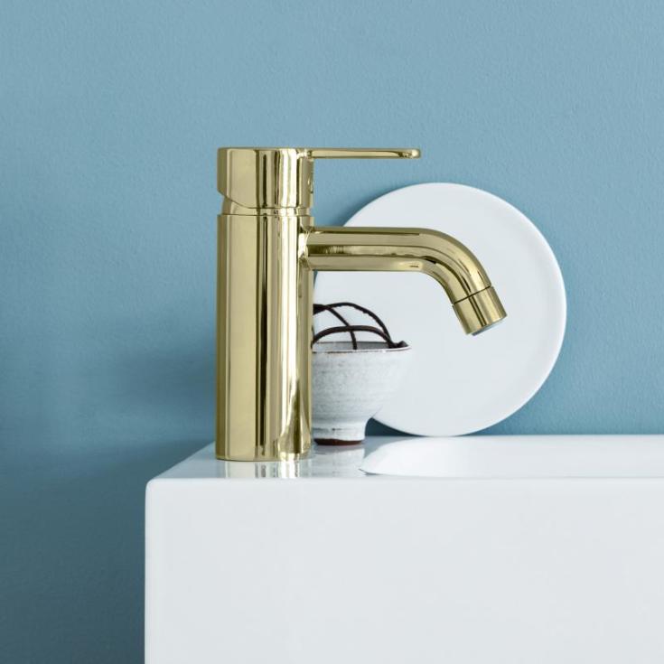 Damixa Silhouet håndvaskarmatur, poleret messing