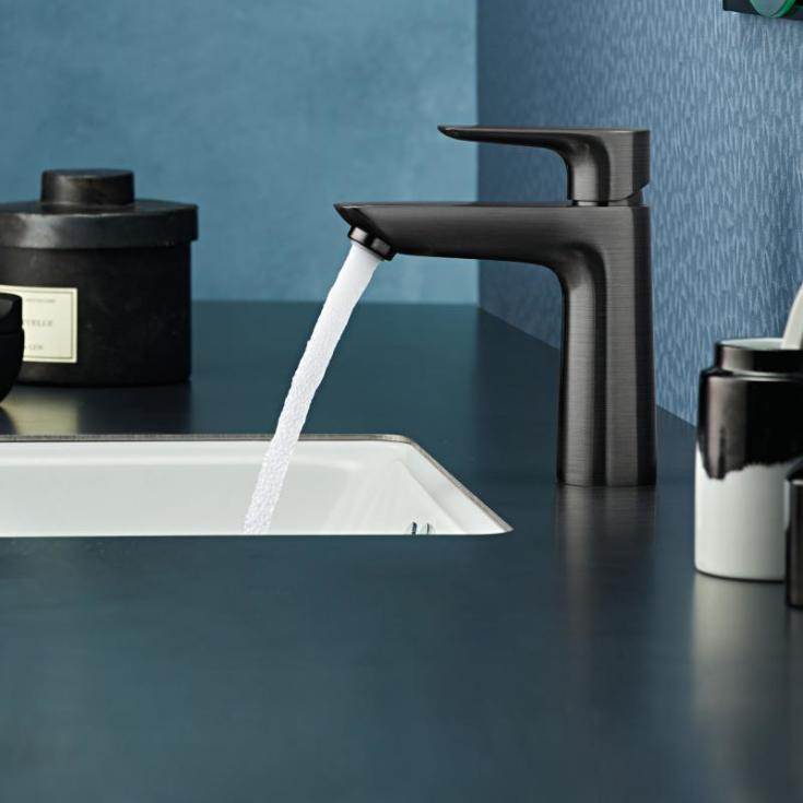 Hansgrohe Talis E 110 tvättställsblandare, borstad svart krom