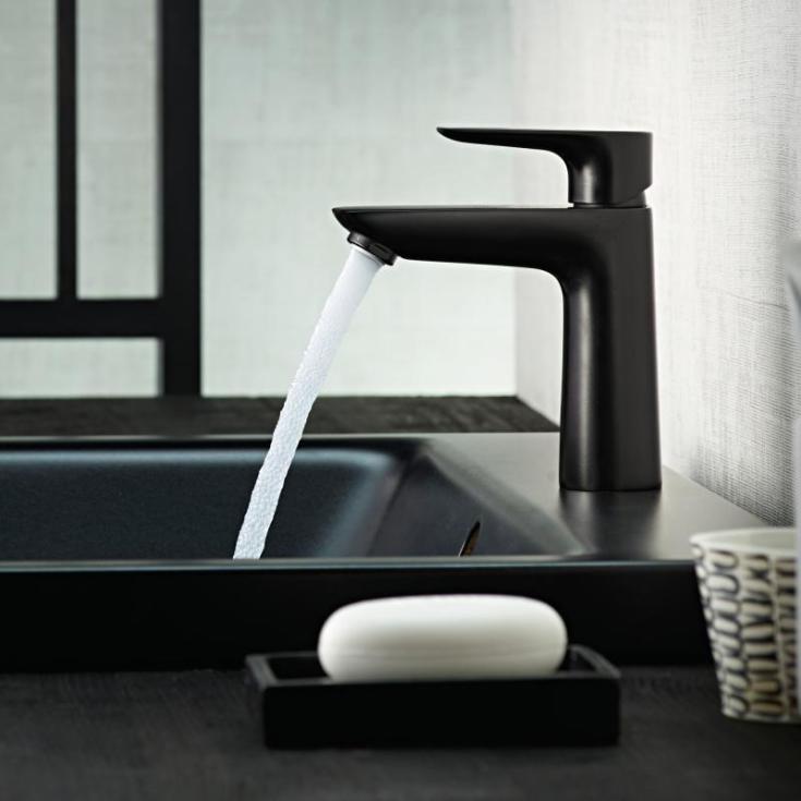Hansgrohe Talis E 110 tvättställsblandare, matt svart