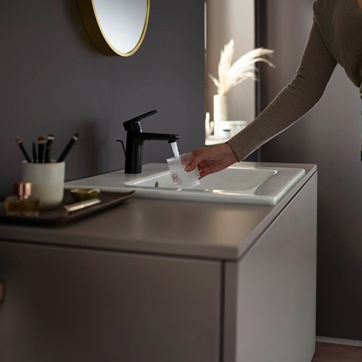 Hansgrohe Vernis Blend 100 tvättställsblandare, matt svart