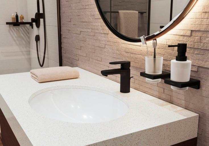 Hansgrohe Vernis Blend 100 tvättställsblandare, matt svart