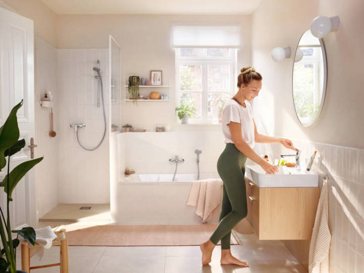 Hansgrohe Rebris S 80 tvättställsblandare, krom