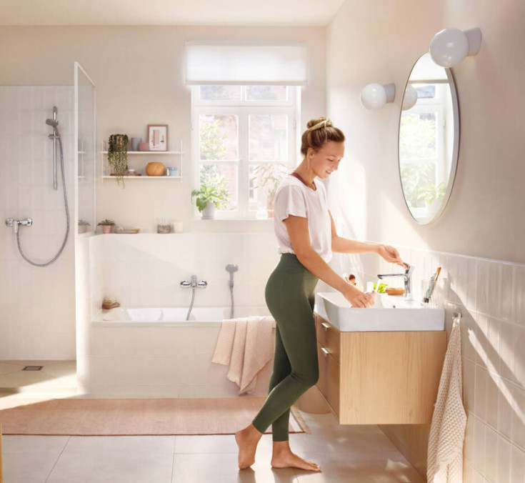Hansgrohe Rebris S 80 tvättställsblandare, krom