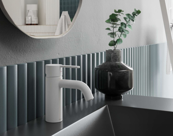 Damixa Silhouet tvättställsblandare, matt vit