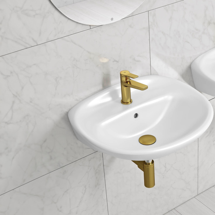 Gustavsberg Epic håndvaskarmatur, børstet messing