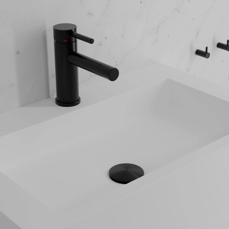 Scandtap Clear tvättställsblandare, borstad svart