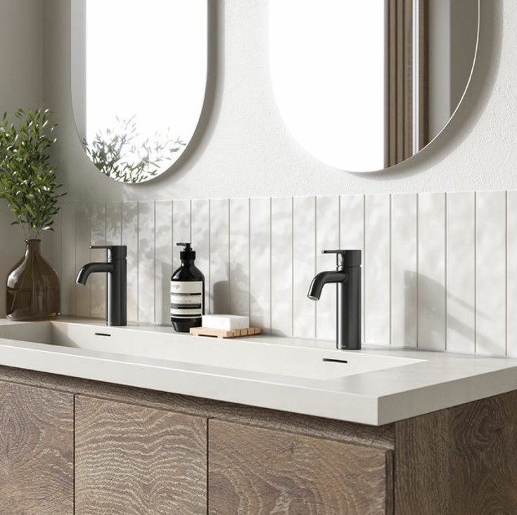 Damixa Silhouet tvättställsblandare, antracit