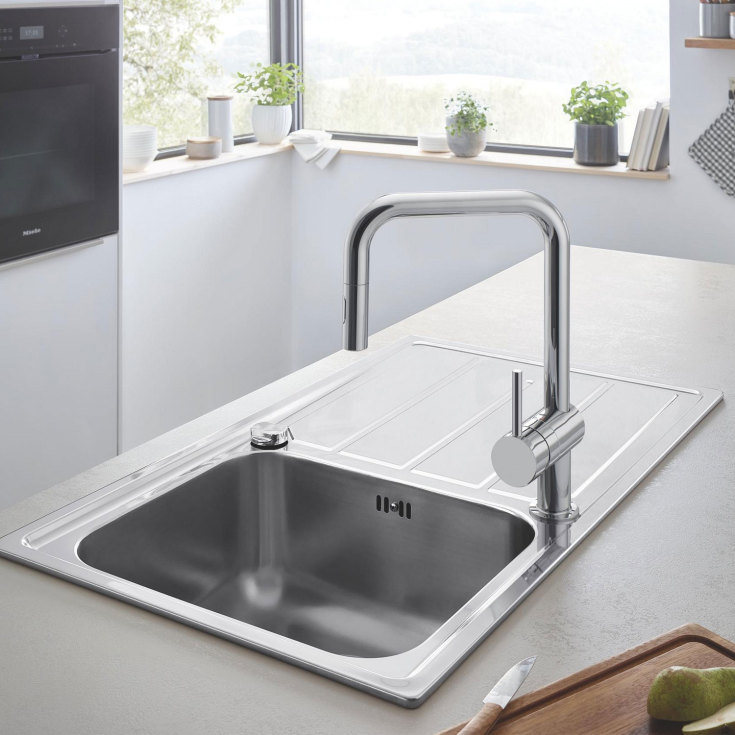 Grohe Minta köksblandare, utdragbar pip, krom