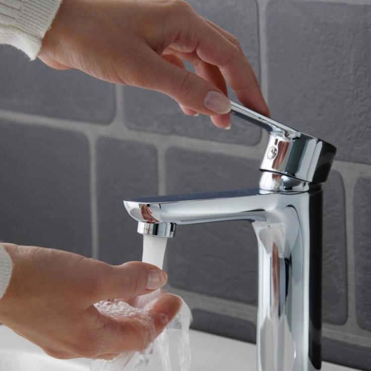 Duravit A.1 tvättställsblandare, medium, krom