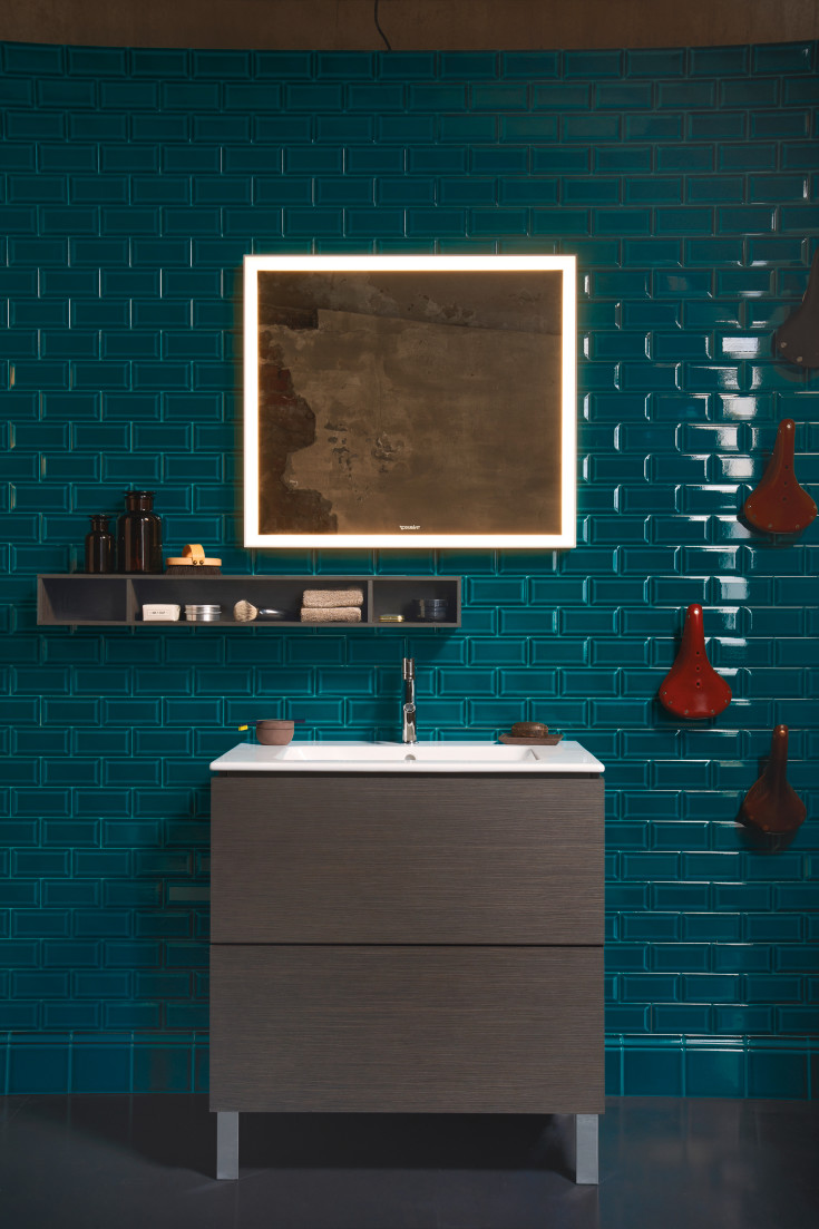 Duravit L-Cube speil med lys, dimbart, sensor, 80x70 cm, hvit