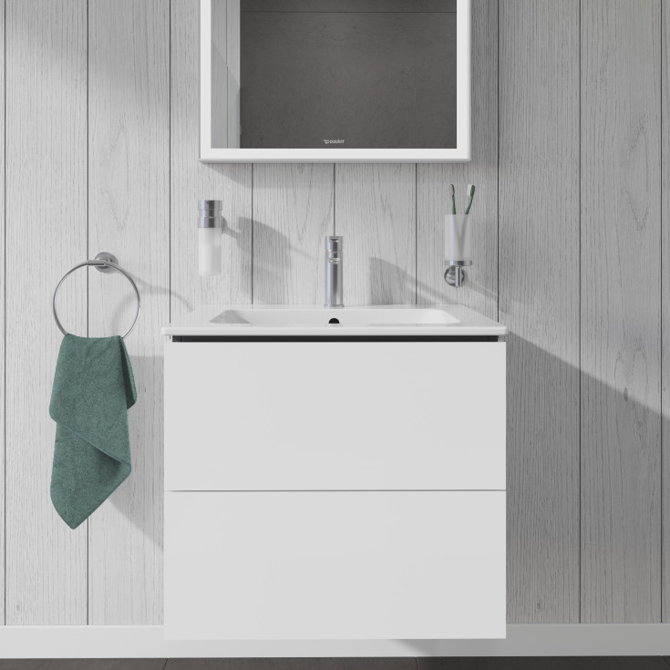 Duravit L-Cube tvättställsunderskåp, 62x48 cm, vit högglans