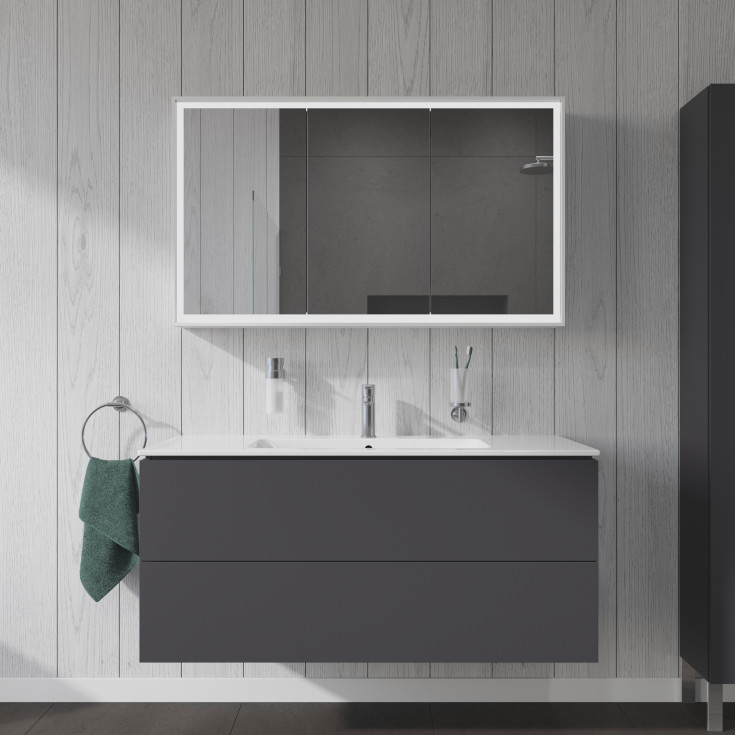 Duravit L-Cube speilskap med lys, dimbar, sensor, 120x70 cm, hvit